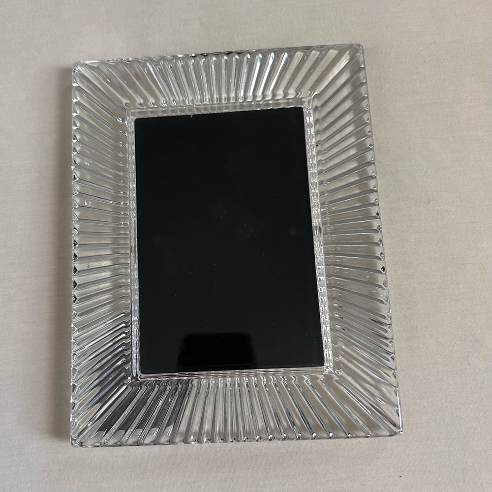 Waterford Clear Ribbed Glass Picture Frame